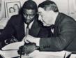 Rickey Branch & Jackie Robinson (Courtesy the Negro Leagues Baseball Museum)